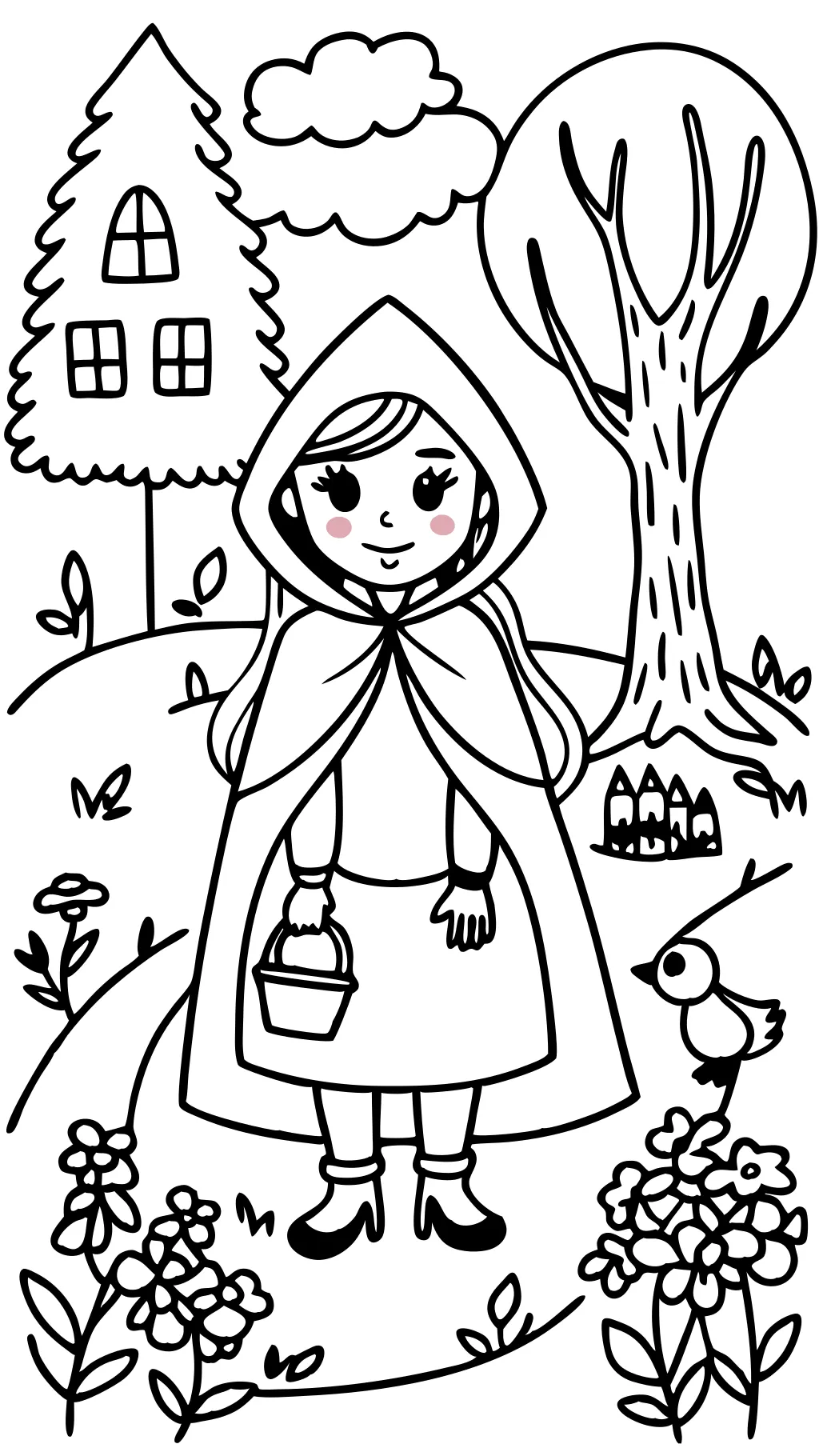 little red riding hood coloring page